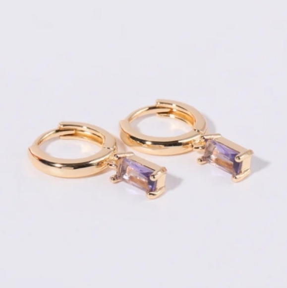 Louise Carter Jewelry - NIB Louise Carter Bella June Birthstone Huggies Earrings 18k Gold Plated